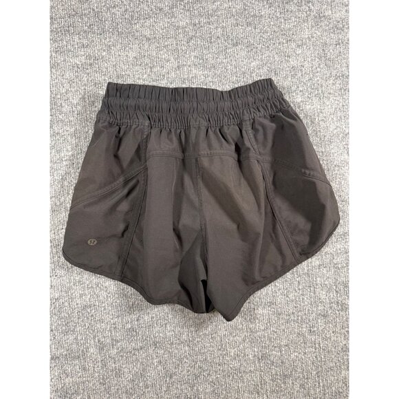Lululemon Women's Tracker Short V 4" Black Running Workout Size 6 W7AZ2S - Picture 2 of 3